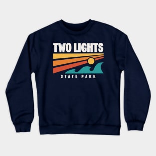 Two Lights State Park Maine Souvenir Lighthouse Crewneck Sweatshirt